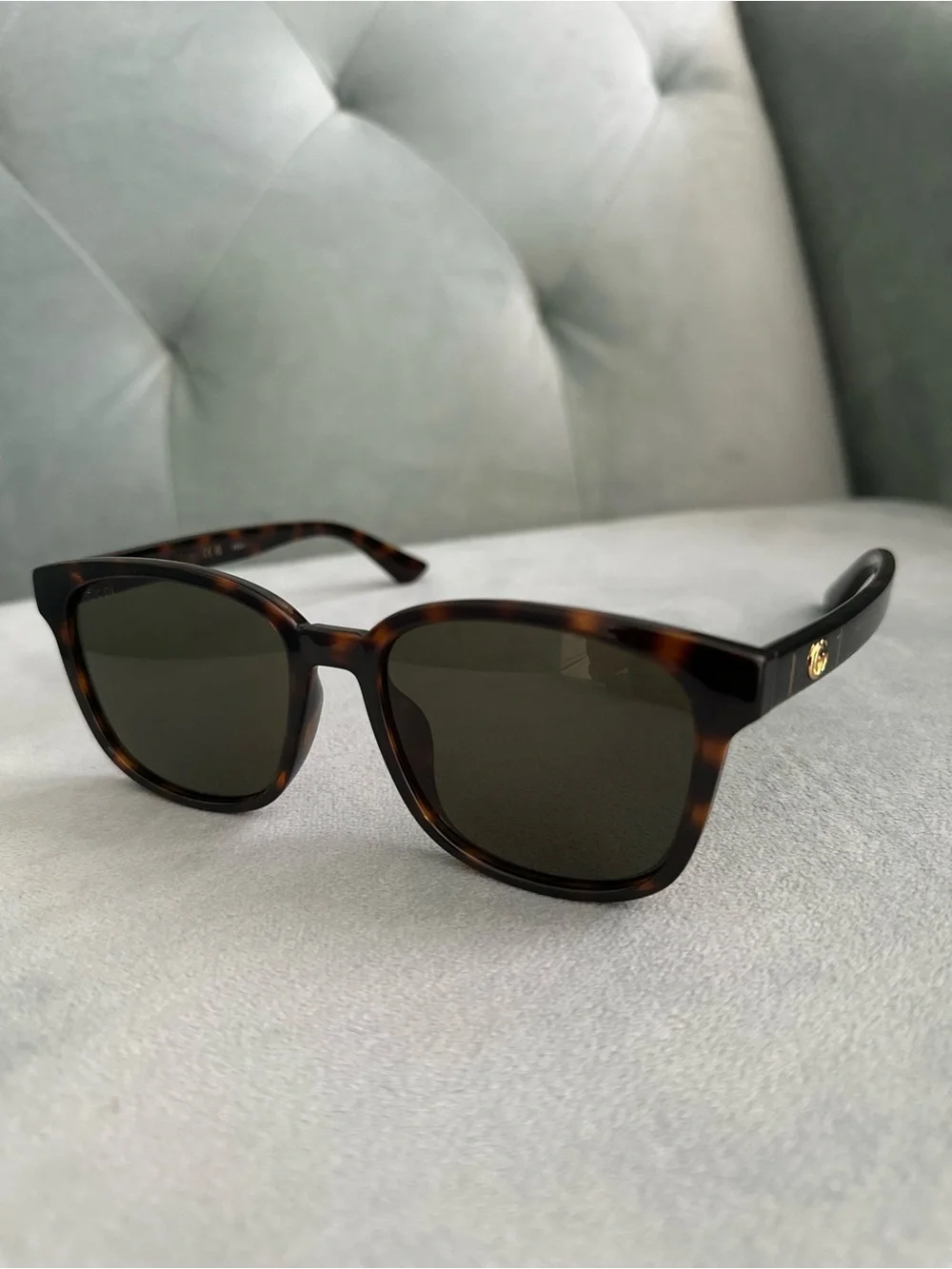 Gucci GG0637SK Tortoiseshell Sunglasses – Green Lenses